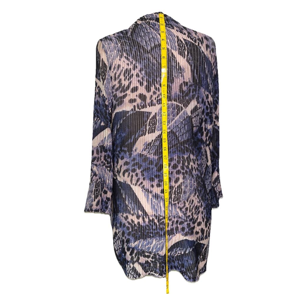 Chico's Travelers Shirt Women’s Large Geometric Print Size 3/XL JKT Blue Gray - Picture 5 of 6